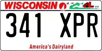 WI license plate 341XPR