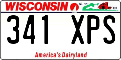 WI license plate 341XPS