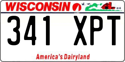 WI license plate 341XPT