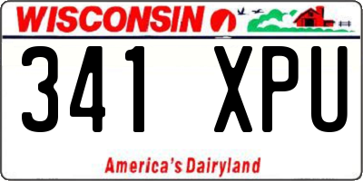 WI license plate 341XPU