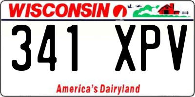 WI license plate 341XPV