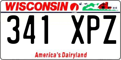 WI license plate 341XPZ