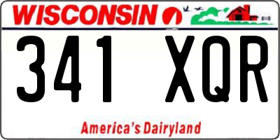 WI license plate 341XQR