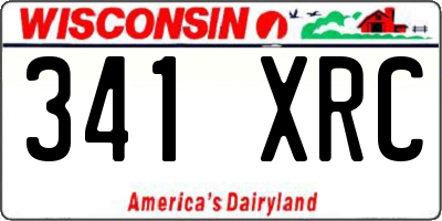 WI license plate 341XRC