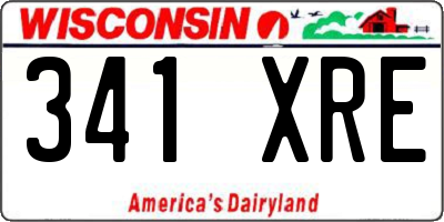 WI license plate 341XRE