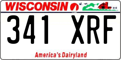 WI license plate 341XRF