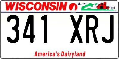 WI license plate 341XRJ