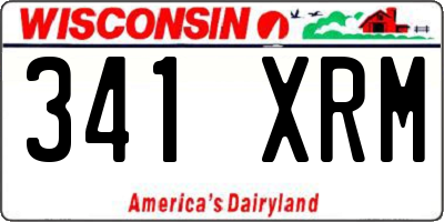 WI license plate 341XRM