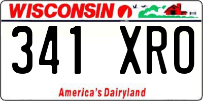 WI license plate 341XRO