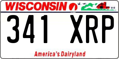WI license plate 341XRP