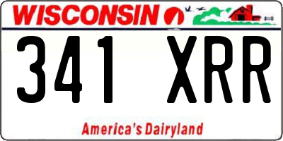 WI license plate 341XRR