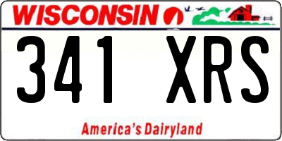 WI license plate 341XRS