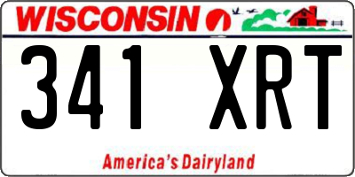WI license plate 341XRT