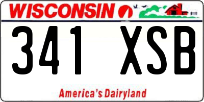 WI license plate 341XSB
