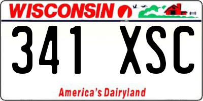 WI license plate 341XSC