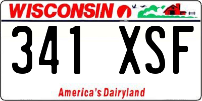 WI license plate 341XSF