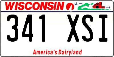WI license plate 341XSI
