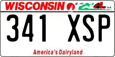 WI license plate 341XSP
