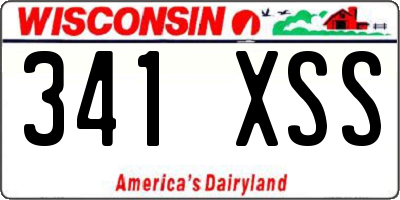 WI license plate 341XSS