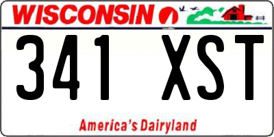 WI license plate 341XST
