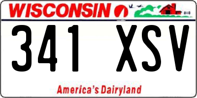 WI license plate 341XSV