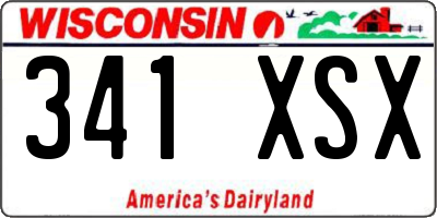 WI license plate 341XSX