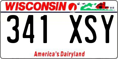 WI license plate 341XSY