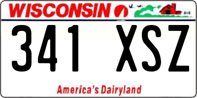 WI license plate 341XSZ