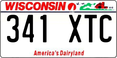 WI license plate 341XTC