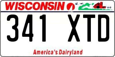 WI license plate 341XTD