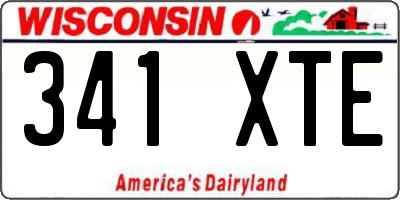 WI license plate 341XTE