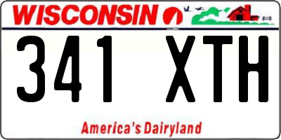 WI license plate 341XTH