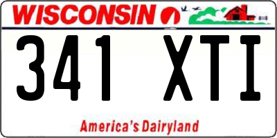 WI license plate 341XTI