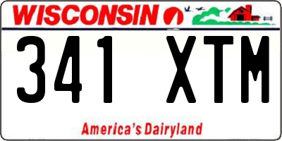 WI license plate 341XTM