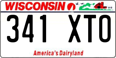 WI license plate 341XTO