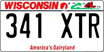 WI license plate 341XTR