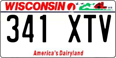 WI license plate 341XTV