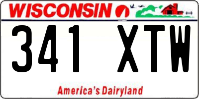 WI license plate 341XTW