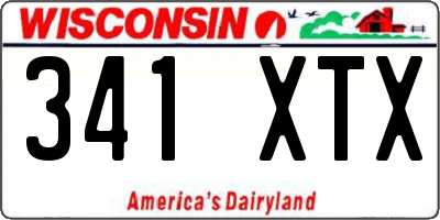 WI license plate 341XTX