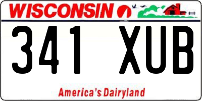 WI license plate 341XUB