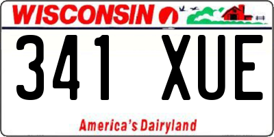WI license plate 341XUE