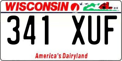 WI license plate 341XUF
