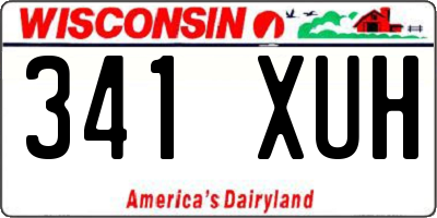 WI license plate 341XUH