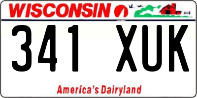 WI license plate 341XUK