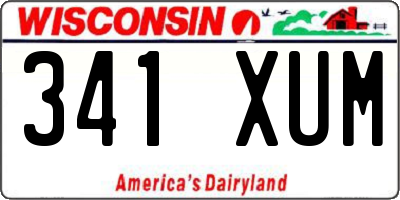 WI license plate 341XUM