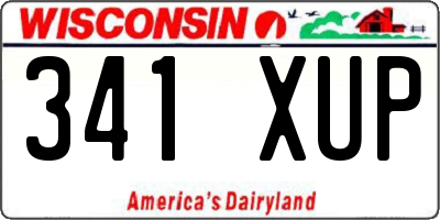 WI license plate 341XUP