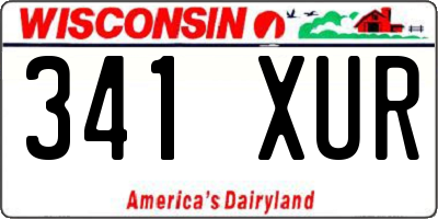 WI license plate 341XUR