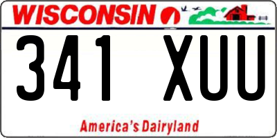 WI license plate 341XUU
