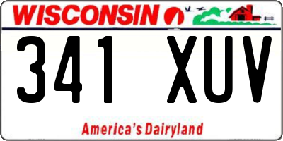 WI license plate 341XUV
