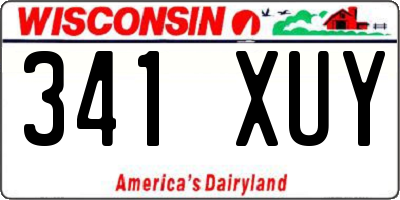 WI license plate 341XUY